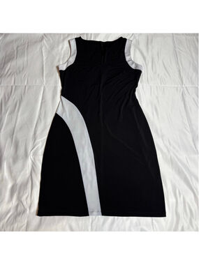 Marc New York Black and White Colorblock Midi Dress